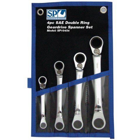 SP - SPANNER SET DOUBLE RING GEARDRIVE SAE 4PC 